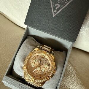 Guess Gold-Tone Chronograph Watch